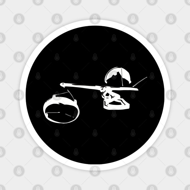 Aura's Scale Weapon from Sousou no Frieren or Frieren Beyond Journey's End Anime and Manga - Frieren Villain - Black and White Vector Icon - December Fall 2023 SNF108 Magnet by Animangapoi